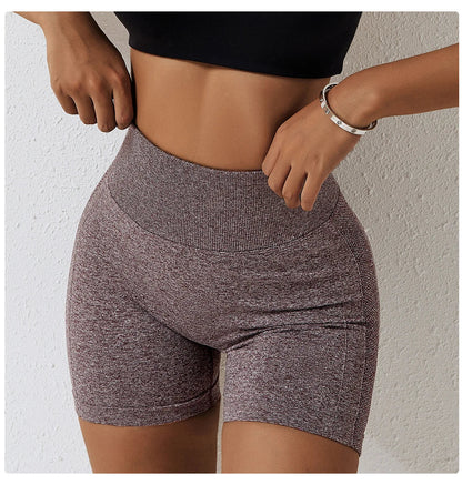 Seamless High Waist Sports Shorts