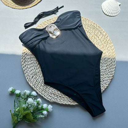 Umber | Buckle Detail Swimsuit