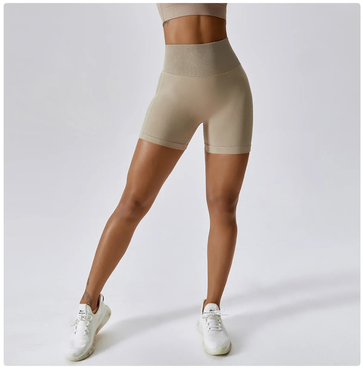 Seamless High Waist Sports Shorts