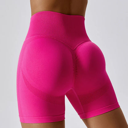 Seamless High Waist Sports Shorts