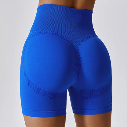 Seamless High Waist Sports Shorts