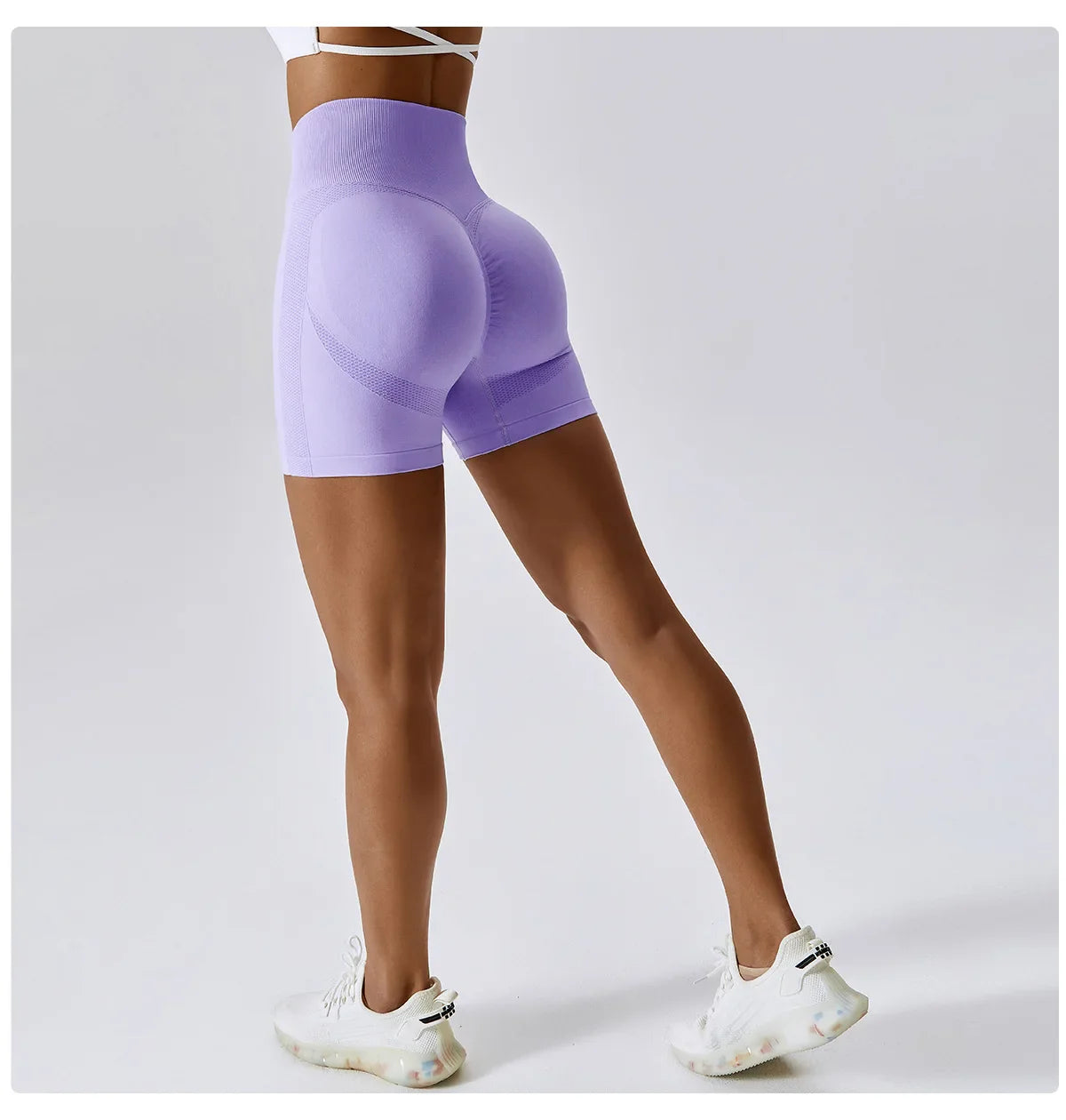 Seamless High Waist Sports Shorts