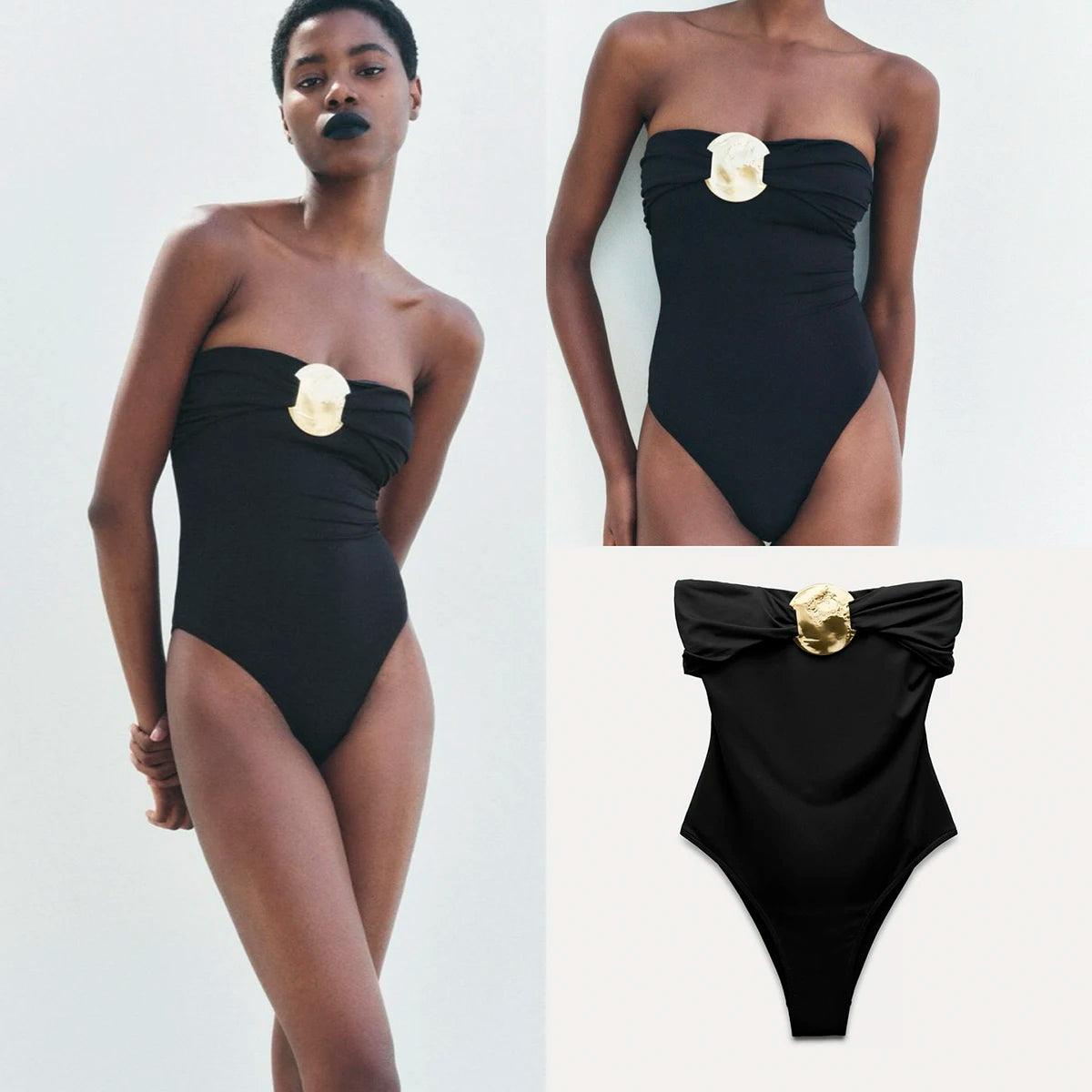 Umber | Buckle Detail Swimsuit