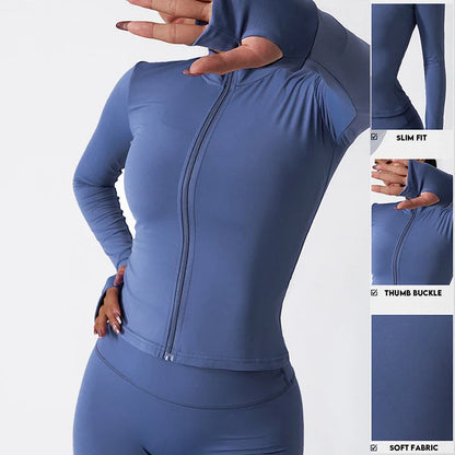 Slim Fit Full-Zip Sports Top