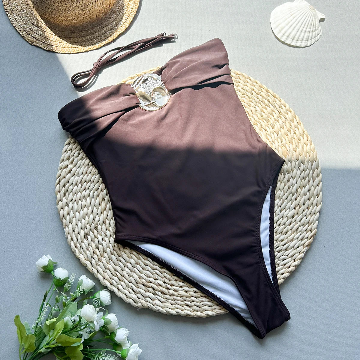 Umber | Buckle Detail Swimsuit