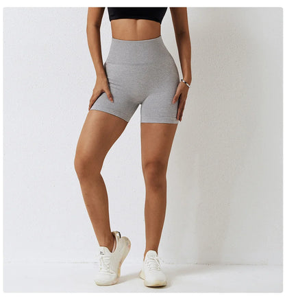 Seamless High Waist Sports Shorts