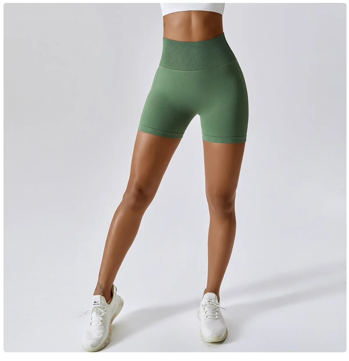 Seamless High Waist Sports Shorts