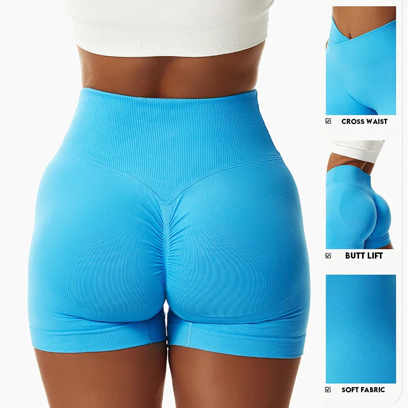 High-Waist Scrunch Butt Shorts