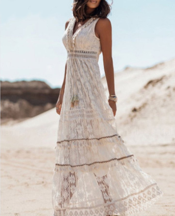 Carmine™ | Elegant boho style dress - ENVI